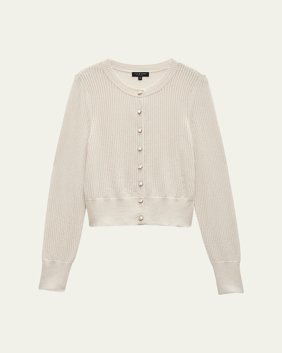 Molly Pointelle Knit Cardigan